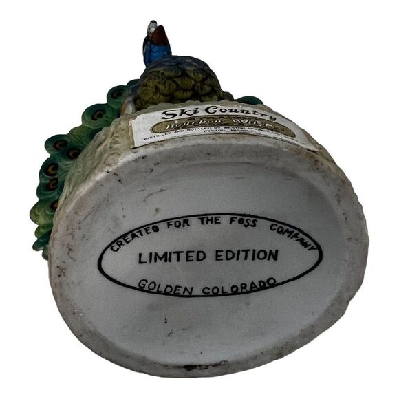Vintage Hand Painted Ski Country Lefton Peacock Bourbon Statue Figurine Souvenir - Picture 4 of 5